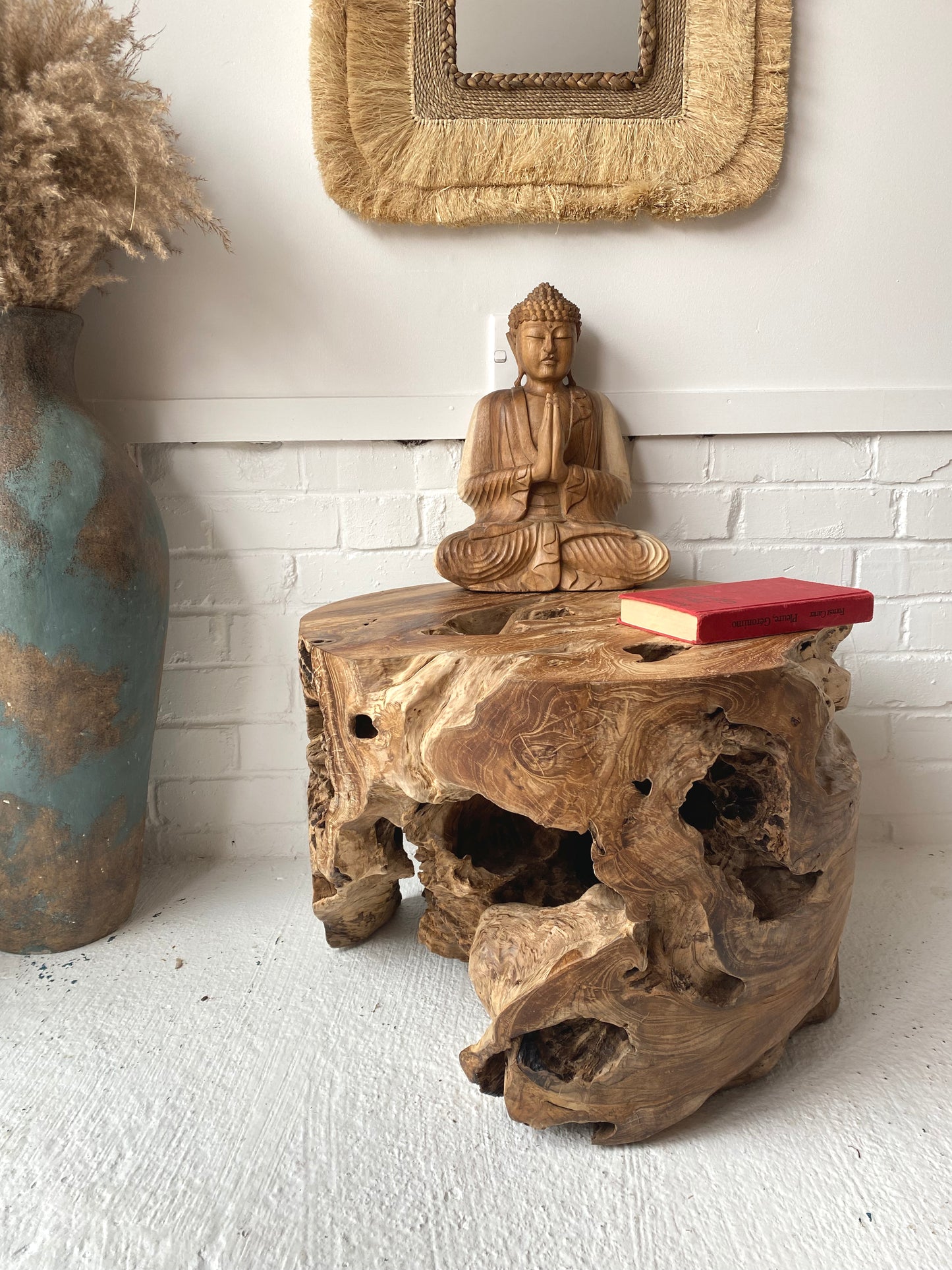 Tabouret en Racine de Teck
