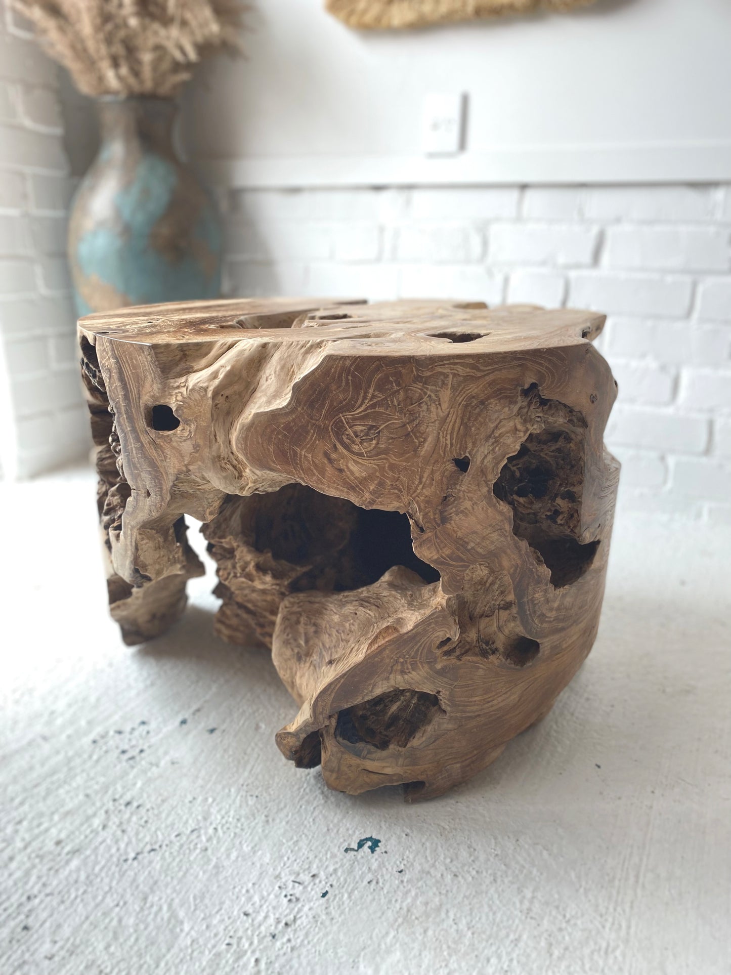Tabouret en Racine de Teck